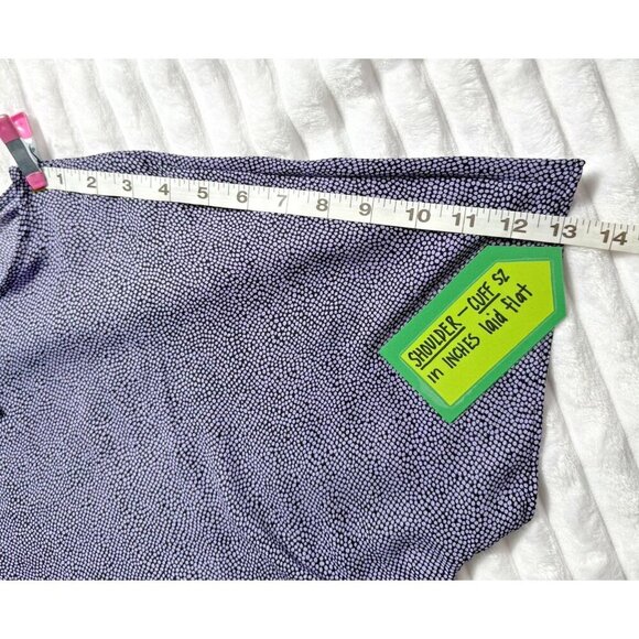 Anne Klein Cowel Neck Navy Polka Dot Cap Sleeve Blouse Top Women's SZ 2X NWT - Picture 11 of 11